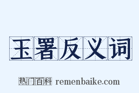 玉署反义词是什么意思的图片
